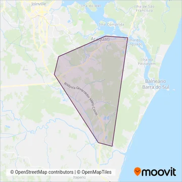 Verdes Mares (Araquari) coverage area map
