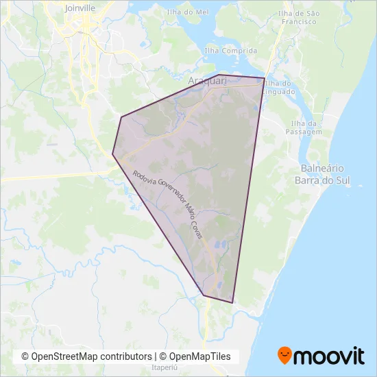 Verdes Mares (Araquari) coverage area map