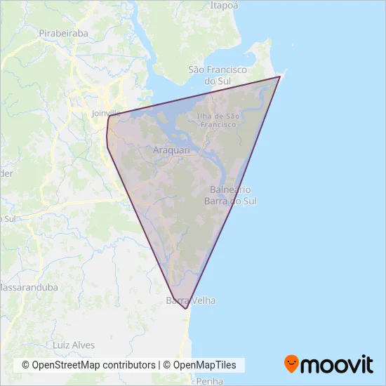 Verdes Mares (Intermunicipal Urbano) coverage area map