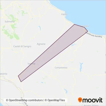 Trenitalia coverage area map