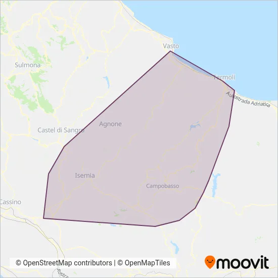 Area coperta dal servizio di ATM