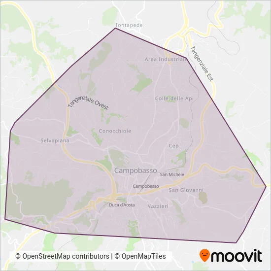 Trotta Bus Service coverage area map