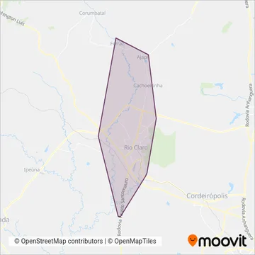 Rio Claro coverage area map