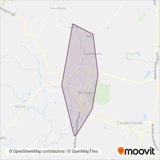 Rio Claro coverage area map