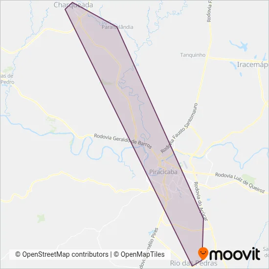 Viação Itaqueri coverage area map