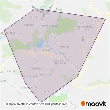 Prefeitura de São Lourenço coverage area map