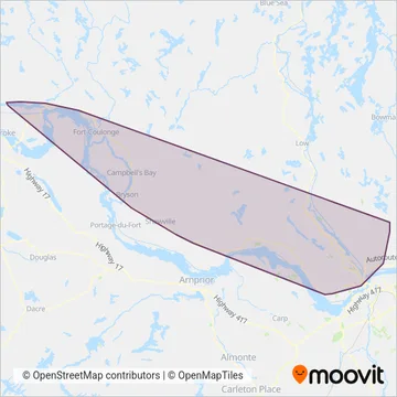 Transcollines coverage area map