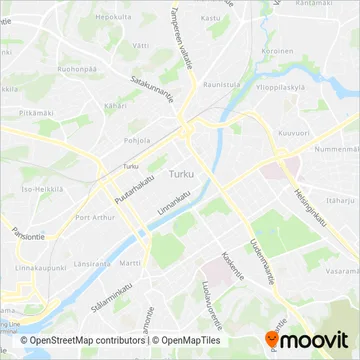 Southwest Finland ELY Centre, service provider FinFerries coverage area map