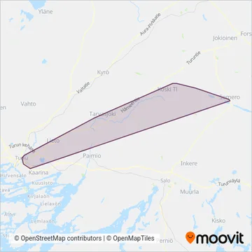 LS-Liikennelinjat Oy coverage area map