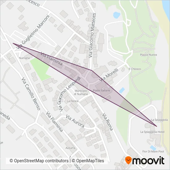 Conero Shuttle coverage area map