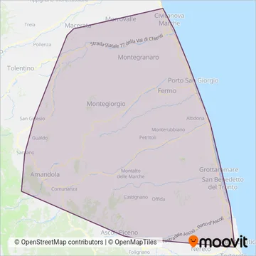 TrasFer coverage area map