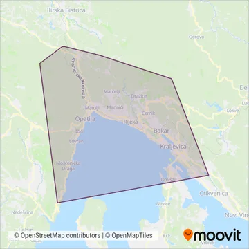 KD Autotrolej coverage area map
