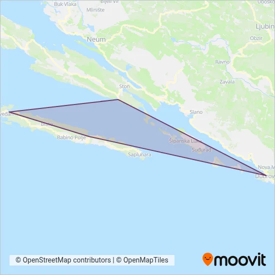 Jadrolinija coverage area map