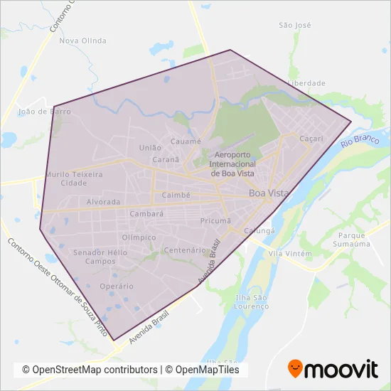 Cidade de Boa Vista coverage area map