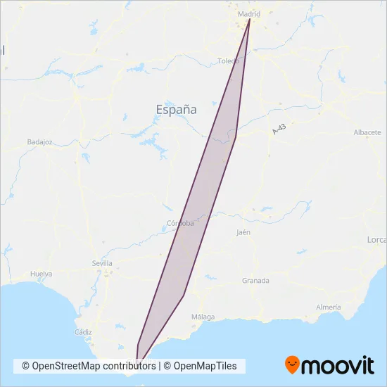 Renfe coverage area map