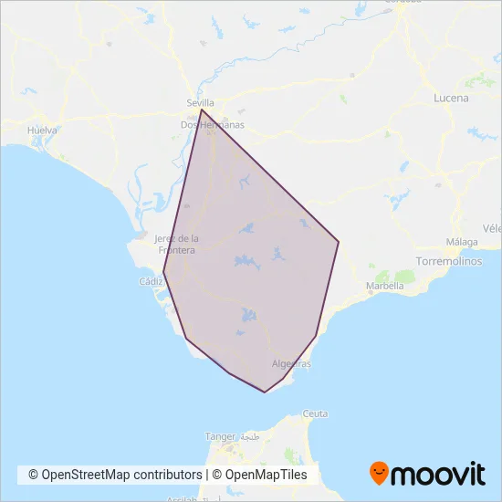 Transportes Generales Comes (VJA-147) coverage area map