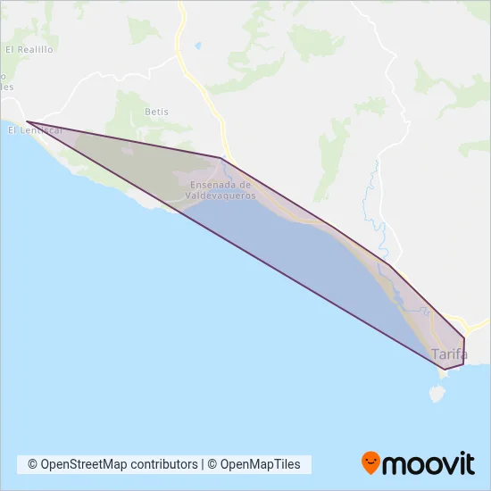 Urbanos de Tarifa (Horizonte Sur Viajes, S. L.) coverage area map