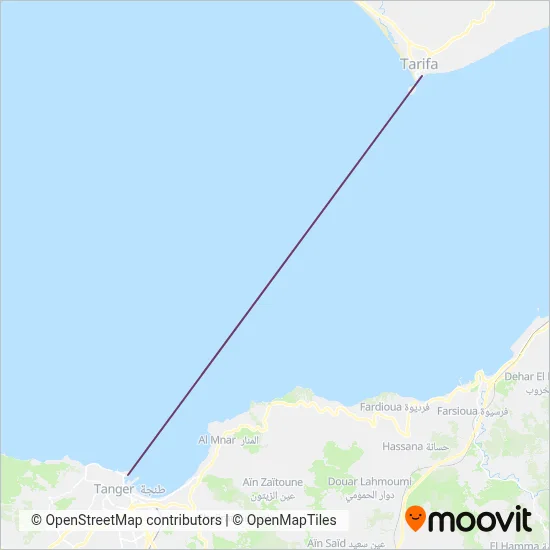 Intershipping coverage area map
