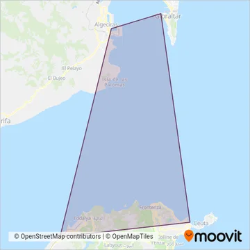 Ferrys Rápidos del Sur (FRS Iberia) coverage area map