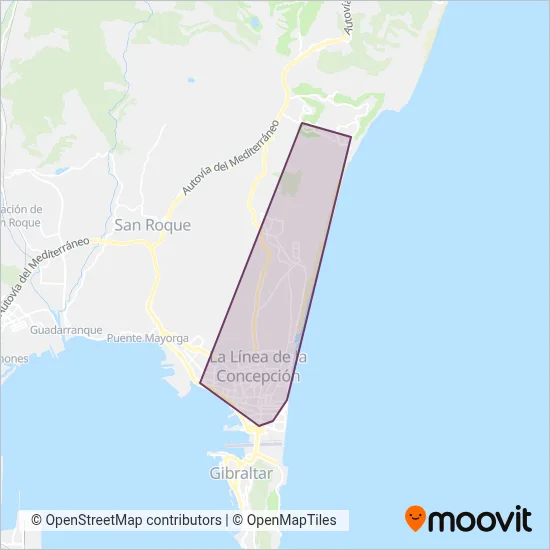 Urbano de La Línea de la Concepción (Socibus) coverage area map