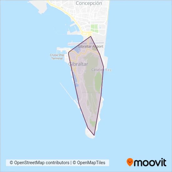 Gibraltar Bus Company & Citybus coverage area map
