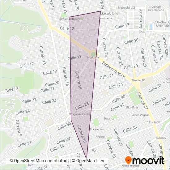 SITME - Sistema Integrado de Transporte Metropolitano coverage area map