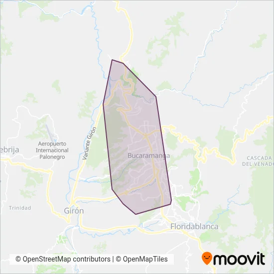 TPC - Transcolombia S.A. coverage area map