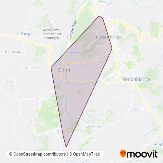 TPC - Transgirón S.A. coverage area map