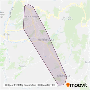 Metrolinea coverage area map