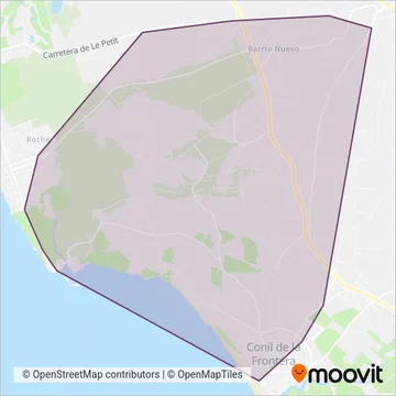 CMTBC - Conil (Urbanos) coverage area map