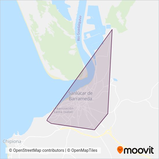 CMTBC - Sanlúcar (Urbanos) coverage area map