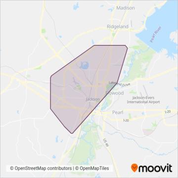 JTRAN coverage area map