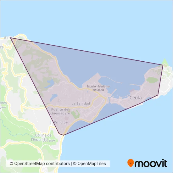 Autobuses Hadu Almadraba coverage area map