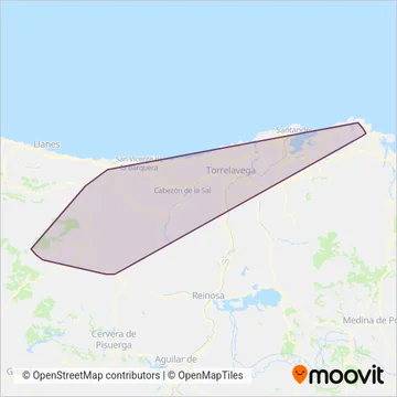Autobuses Palomera coverage area map