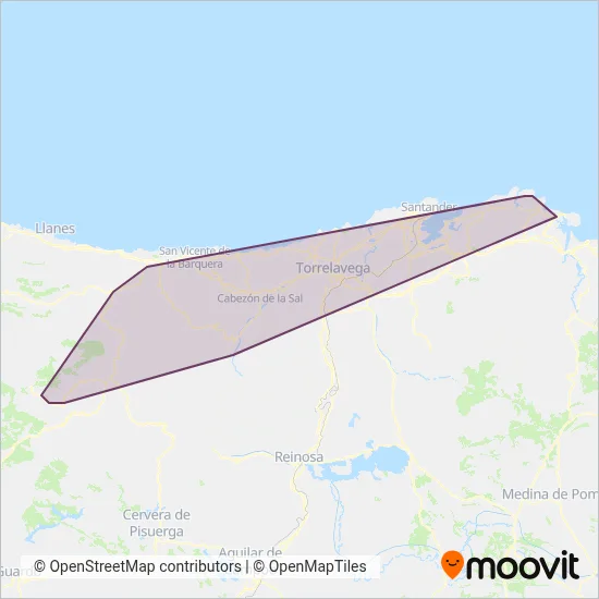 Cobertura del mapa de Autobuses Palomera