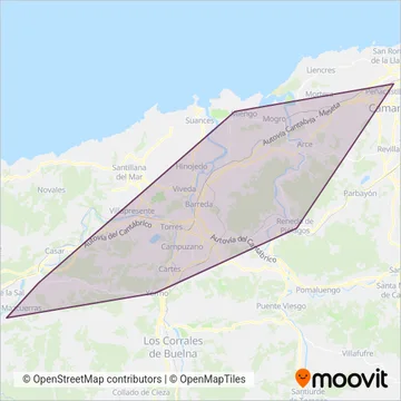 Autotour Aranda Calderon coverage area map