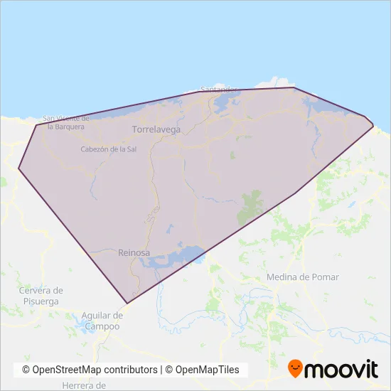 Cobertura del mapa de Turytrans,S.A.