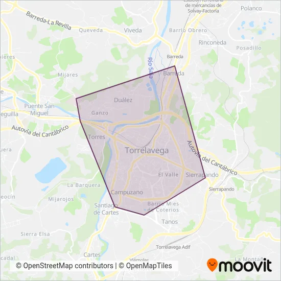 Cobertura del mapa de Torrebus