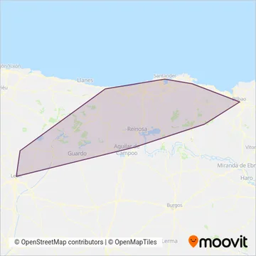 Renfe Cercanias coverage area map