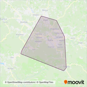 Gras (Bus) coverage area map