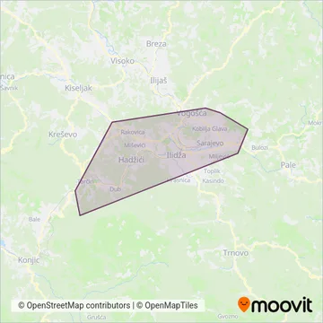 Gras (Ferry) coverage area map