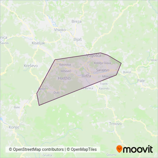 Gras (Ferry) coverage area map