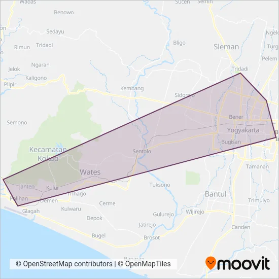 DAMRI coverage area map