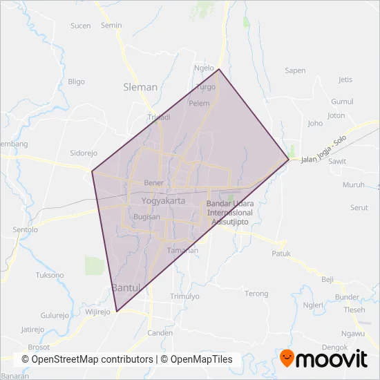 Trans Jogja coverage area map