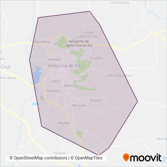 Consórcio TCS coverage area map