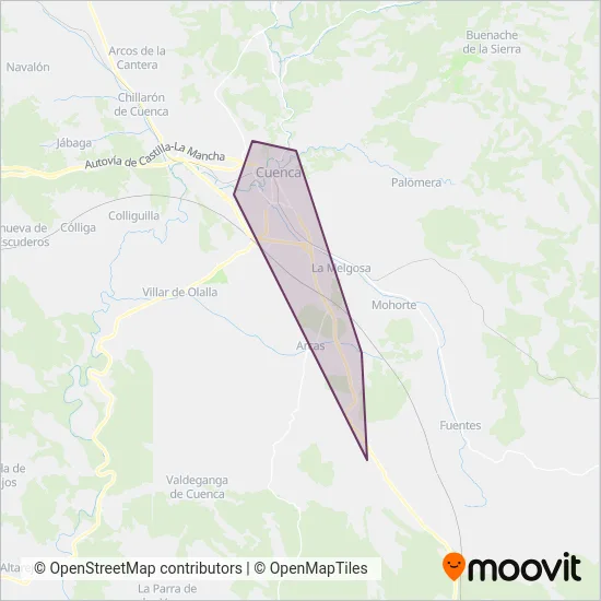 Cobertura del mapa de TransviaGO