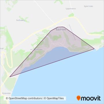 Карта на района на покритие на ПП Добрич