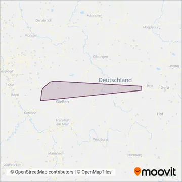 Схема покрытия компании Verkehrsbetriebe Westfalen-Süd GmbH