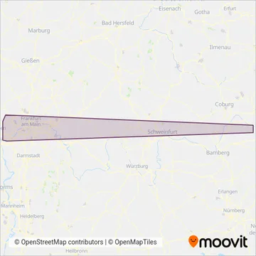 HLB Hessenbus Hofheim (Bus) coverage area map