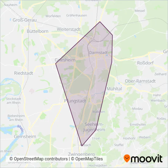 HEAG Mobilo Verbundsgebiet